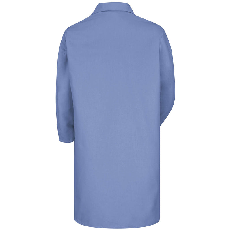 Red Kap Men's Lab Coat With Gripper Closure Large Light Blue