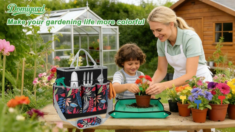 Gardening Tool Set with Tote Bag Heavy-Duty Garden Tools Gift for Beginning