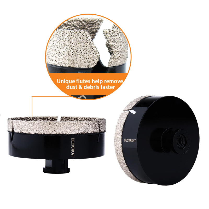 4-1/4" Diamond Hole Saw, 110mm Tile Hole Saw Drill Bit Diamond Tipped for Granite Marble Ceramic Glass Porcelain Quartz Tiles Stones Countertop, Core Drill Bits with 5/8-11 Thread for Angle Grinders. 4-1/4"(110mm)