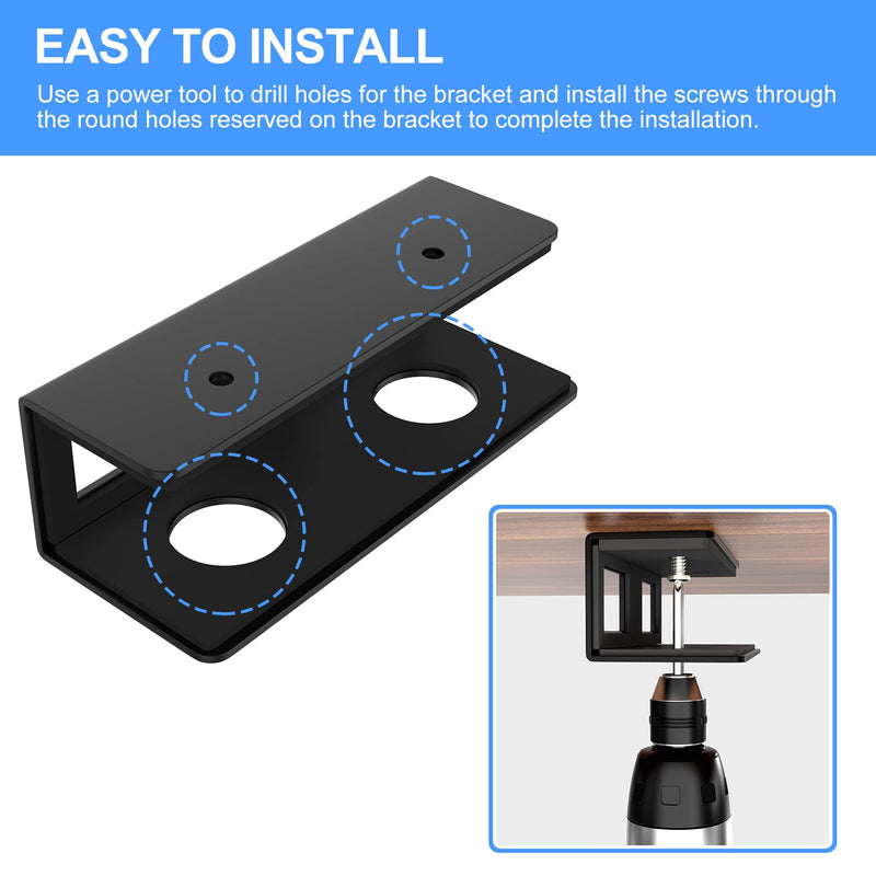 GOME Under Desk Laptop Mount Metal Bracket with Felt Board, Under Desk Laptop Tray Holder Shelf with Screws to Enhanced Stability without Headphone Hook