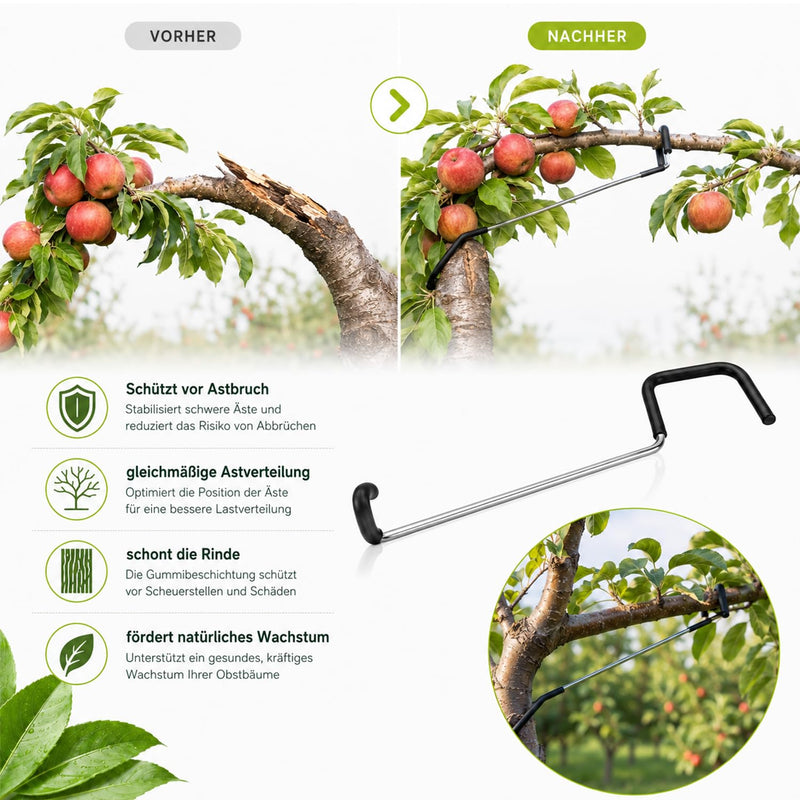 20 Stück Obstbaum-Astabspreizer, Neuer Astspreizer, Beschädigt Keine Äste, Obstbaum-Zweigstreuer aus Hochkohlenstoffstahl, Aststütze für Obstbäume für Baumstützen, Äste, Verlängerung,18cm 18cm
