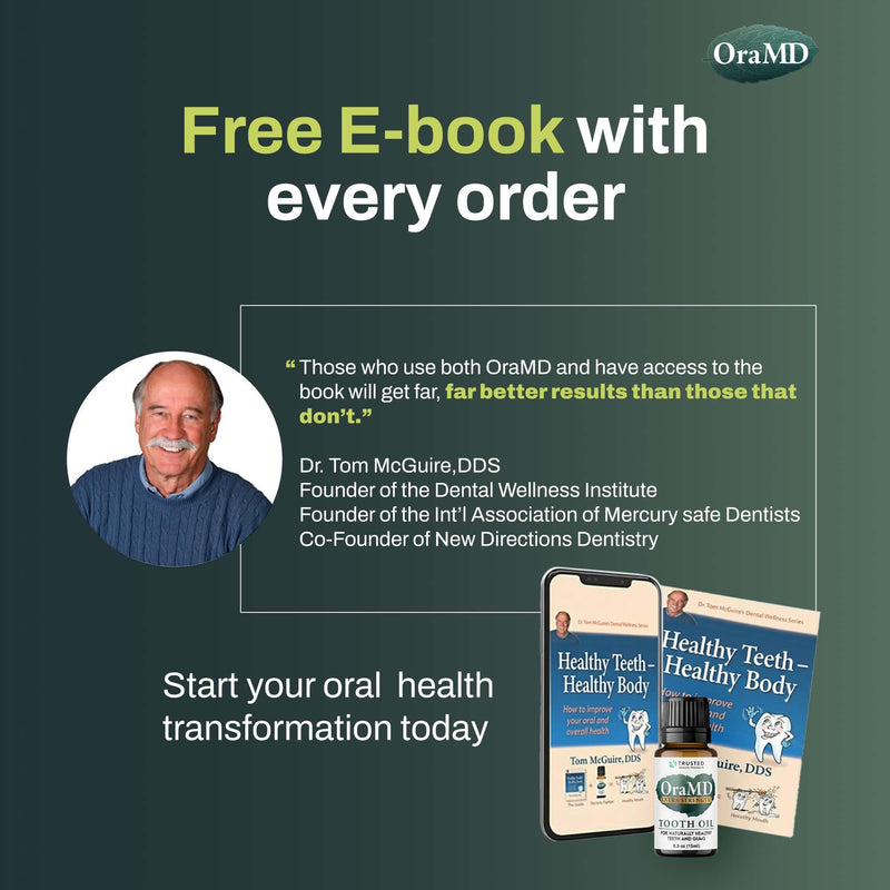 OraMD 4-in-1 Extra Strength Tooth Oil - Clinically Tested Maximum Strength Gum Disease Treatment, Gingivitis Treatment, Periodontal Disease Treatment, Sensitive Teeth and Gums - All-Natural (2 Pack) 2 Pack
