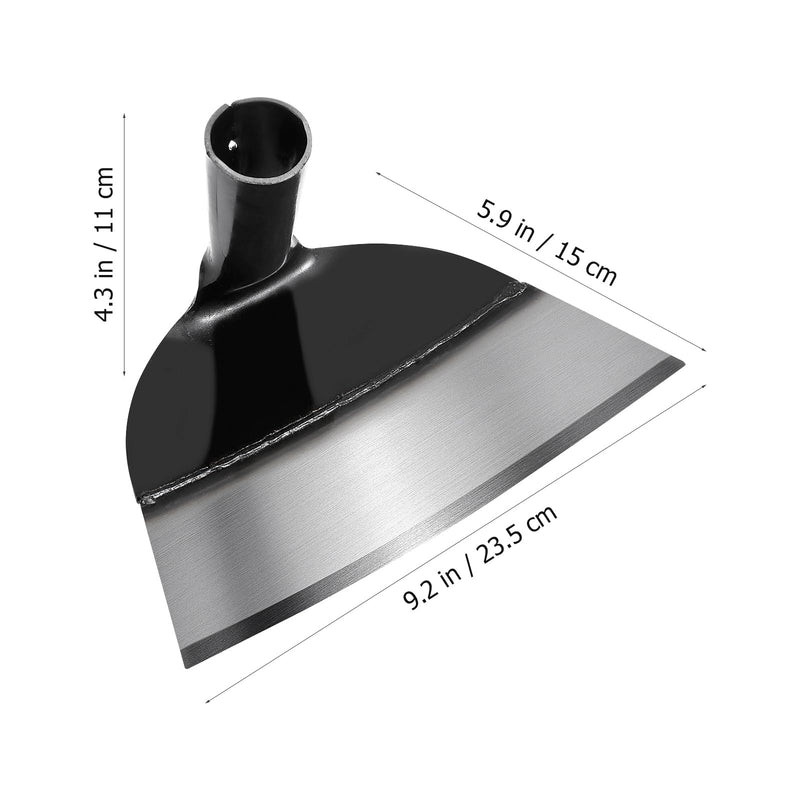 Happyyami Hand Hoe Head Steel Handheld Grub Hoe Replacement Round Eye Hoes Remove Grass Planting Gardening Tool Soil Weeding Farming Hoe Head for Agriculture Digging Loosening