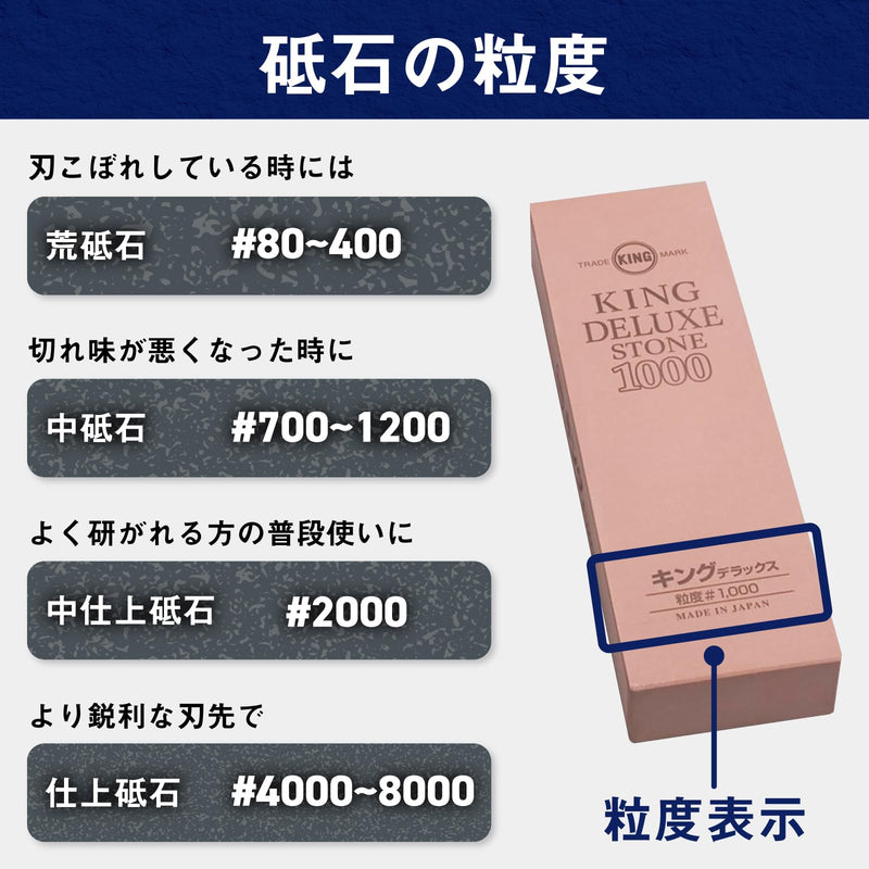 KING Sharpening Stone 4000 Grit Plastic Base S-45 grit, size: #4000 for final sharpening.