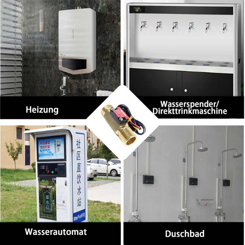 G3/4 Water Flow Sensor, Flow Sensor Water 3/4 Inch Flow Meter | Water Flow Hall Sensor Flow Switch Water Flow Switch 1-30L/min