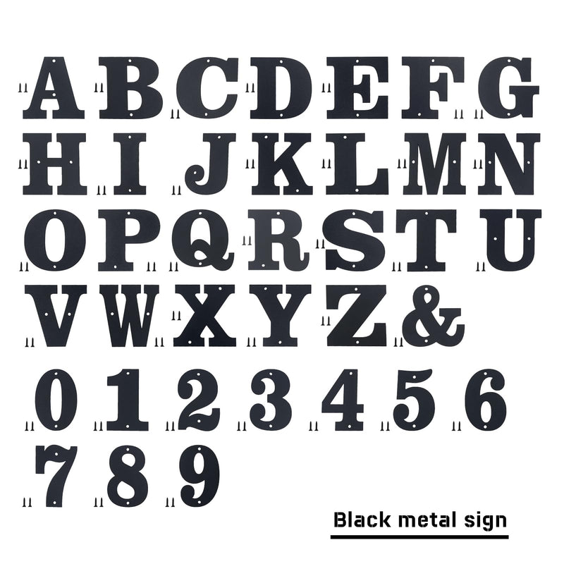 12 Inch Metal House Numbers, House Address Letters and Numbers for Outside Signs, Metal Letters Door Numbers Signage Street Address Plaque for Garden Door Mailbox Decor (Letter L) Black L 12 Inch
