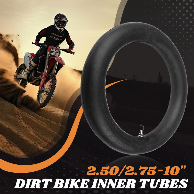 AR-PRO 2.50/2.75-10 Dirt Bike Replacement Inner Tubes Heavy Duty | Compatible with Honda Crf50 /Xr50, Razor MX650 / MX500, Suzuki DRZ70 / JR50, Yamaha PW50 2.75/2.50-10,TR-4 (1Pack)