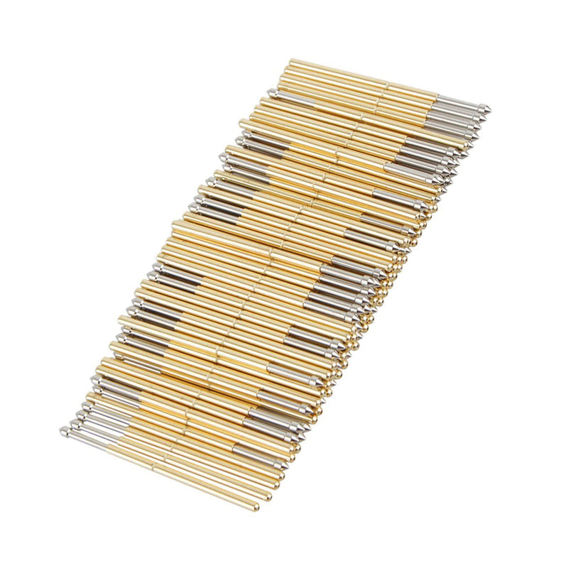 Pogo Pins 100 PCS. P100-E2 Spring Contact Diameter 1.5mm Conical Head Pogo Pin Test Tools Pogo Pin PCB Spring Test Probe Round Pogo Pin Tools