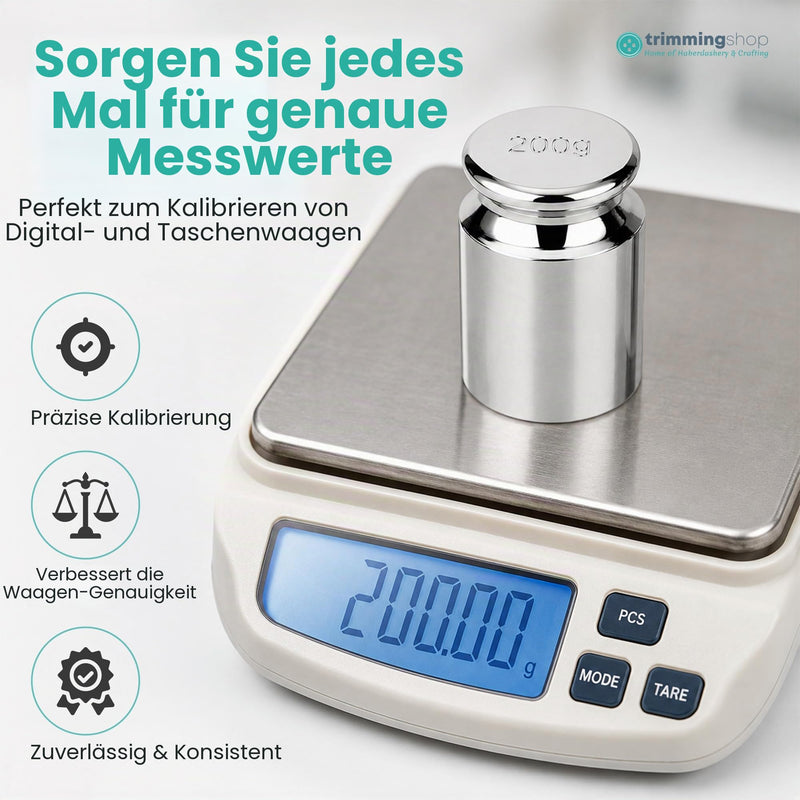 Trimming Shop 200g Scale Weight for Precise Calibration for Checking the Accuracy of both Pocket and Digital Scale by