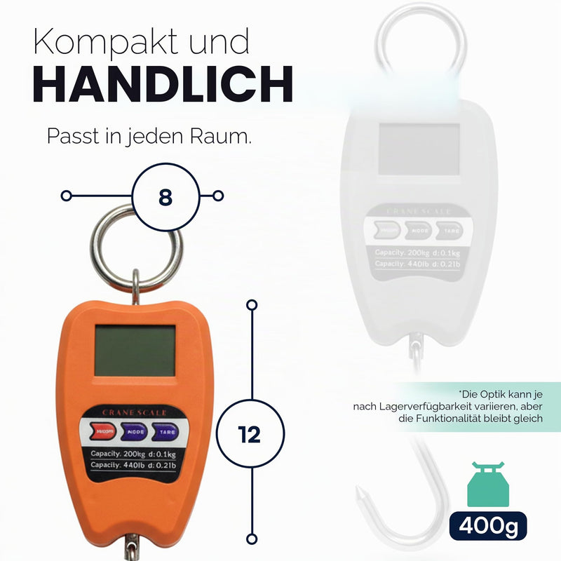 Tempo DI SALDI Professional Digital Scale for Industry, Hook Dynamometer, Max. 200 kg, Other