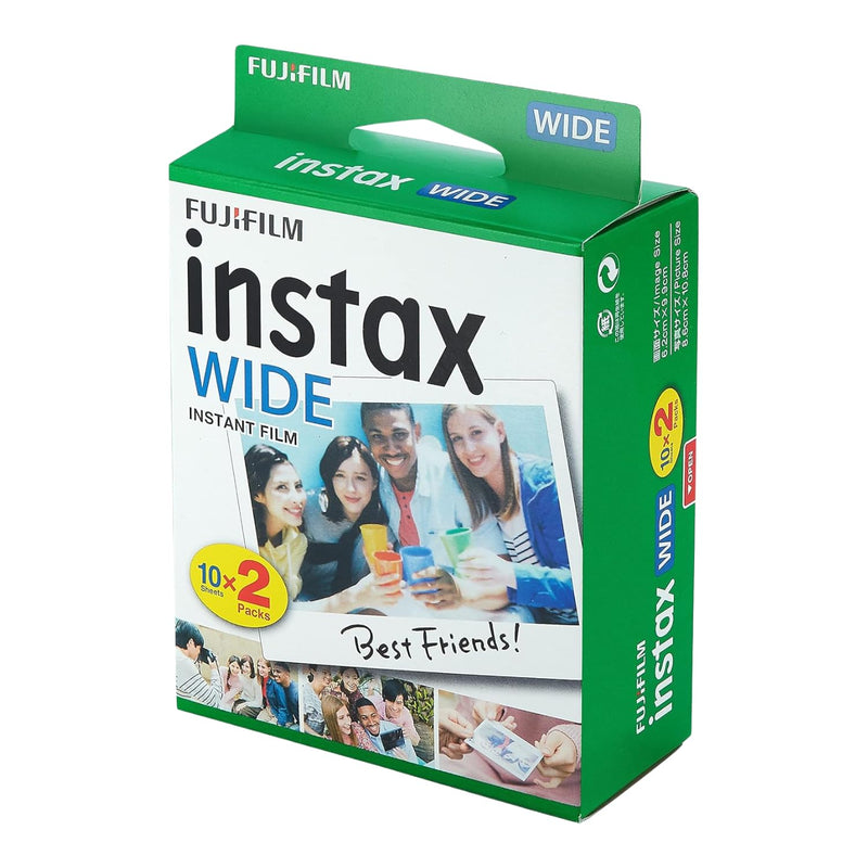 Fujifilm Instax Wide Instant Films for Fuji Instax Wide (40 Exposures) + BluebirdSales Microfiber Cleaning Cloth