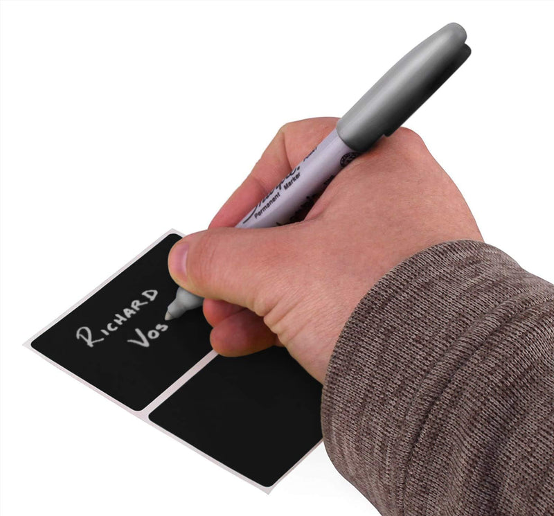 ChromaLabel 2 x 3 inch Permanent Rectangular Color Code Inventory Labels, 50 Stickers per Pack, Black