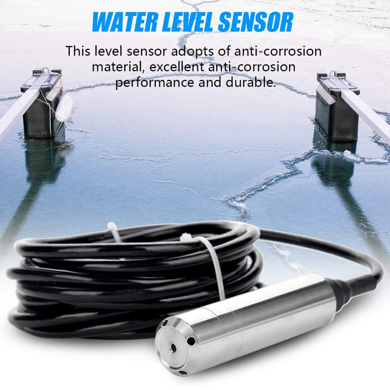 DC24V 4-20mA liquid level sensor, insertion water level sensors, anti-bending 0-5m range depth input liquid level transmitter