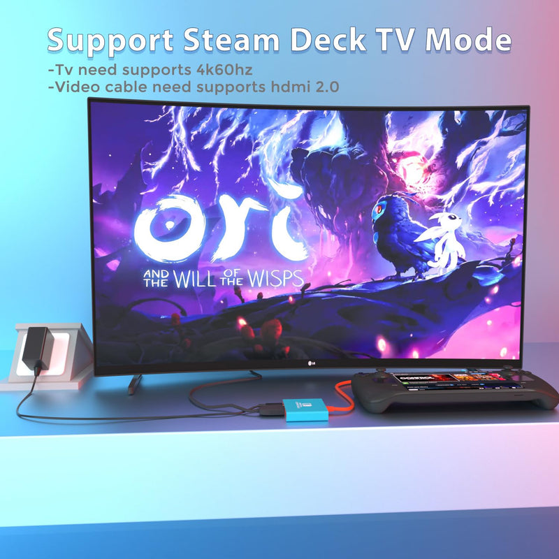 Switch Dock for Nintendo Switch Docking Station, Portable Switch TV Adapter Support 4K/60HZ Switch TV Dock Mode Compatible Steam Deck/Nintendo Switch OLED, Switch Travel Dock with HDMI2.0 USB3.0 Port