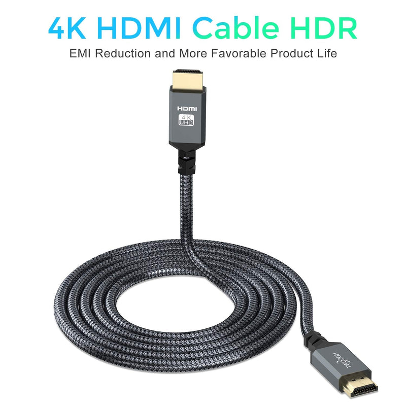 Twozoh 4K HDMI Cable 1M, High Speed 60HZ 18Gbps Braided HDMI to HDMI 2.0 Cable Compatible with PS5, PS3, PS4, PC, Projector, 4K UHD TV/HDTV, Xbox Braided HDMI 1 piece