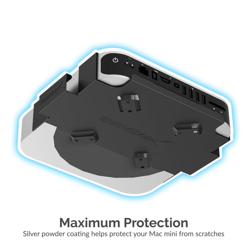 SABRENT Mac Mini VESA Mount/Wall Mount/Under Desk Mount [Black] (BK-MABM) Black