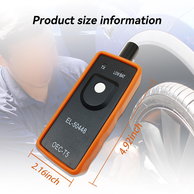 Automotive Tire Sensor Reset Tool, System Programming Training, TPMS Relearn Tool, Tire Pressure Monitor Sensor, EL-50448 OEC T5 Compatible with Most GM Series Vehicles, Car Accessories