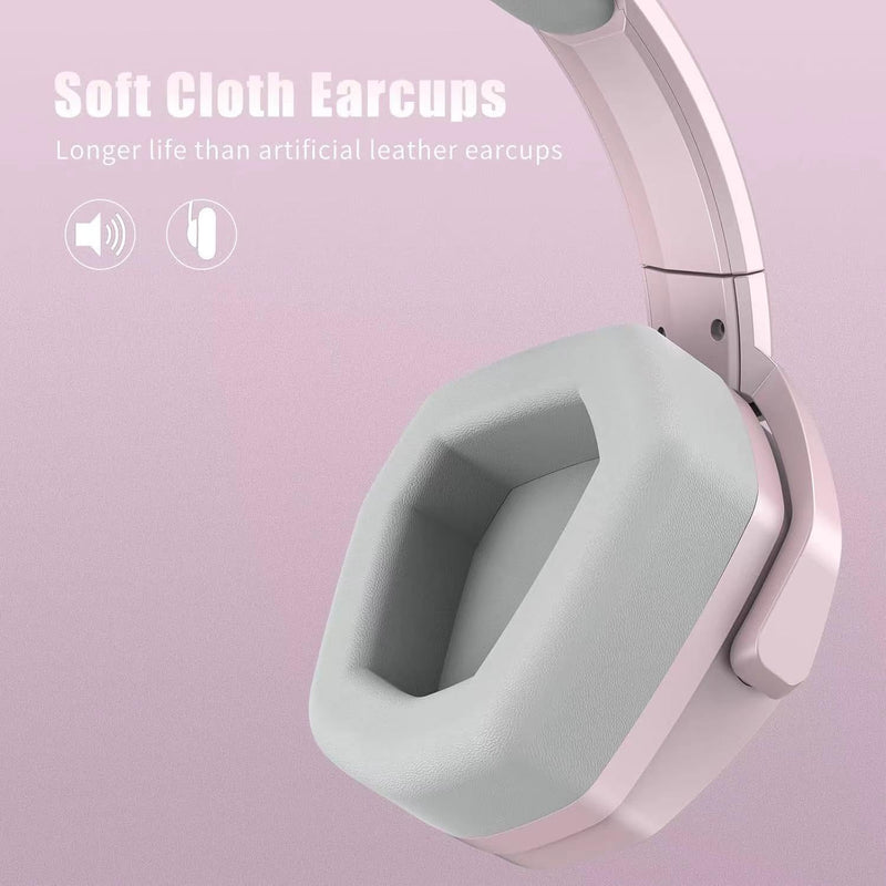 NUBWO G06 Dual Wireless Gaming Headset with Mic for PS5, PS4, PC, Mobile, Switch: 2.4GHz Wireless + Bluetooth - 100 Hr Battery - 50mm Drivers - Pink