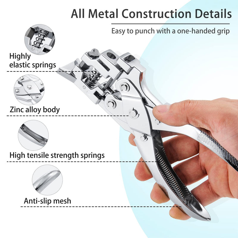 3 in 1 Badge Slot Hole Punch for ID Card: IMLIKE Handheld Card Puncher Suitable for PVC Material, Business Cards and Cardstock(1/8"×33/64" Slot Hole, 3/16" Round Hole and R5 Corner Rounder in one) 3-in-1 Multi-Function