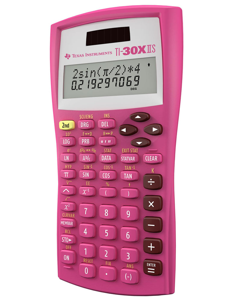 Texas Instruments TI-30X IIS 2-Line Scientific Calculator, Pink