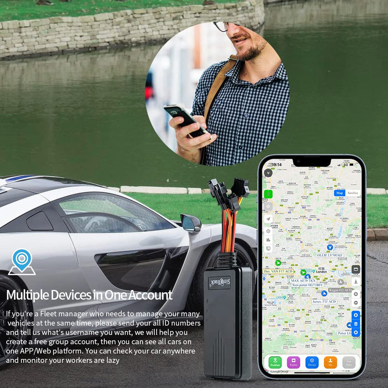 SinoTrack GPS Tracker for Vehicles ST-906L 4G GPS Tracker Anti-Theft Locator Real-Time Hidden Location Device for Car Motorcycle Truck Taxi with No Monthly Fee Tracking System