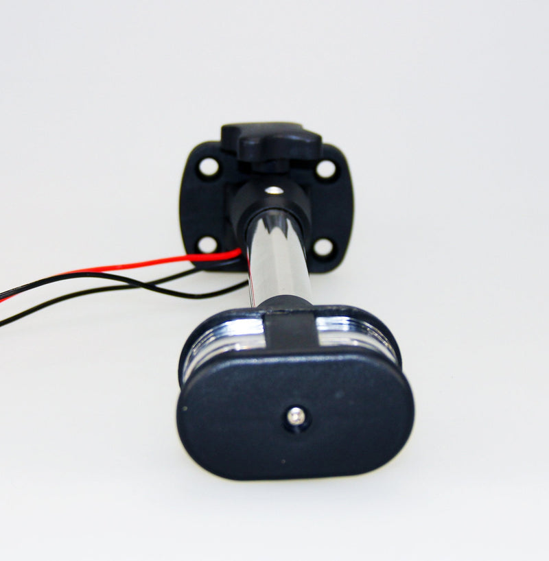 MARINE BOAT FOLDABLE DUAL MOUNT ANCHOR STERN LIGHT ALUMINUM POLE WARM WHITE