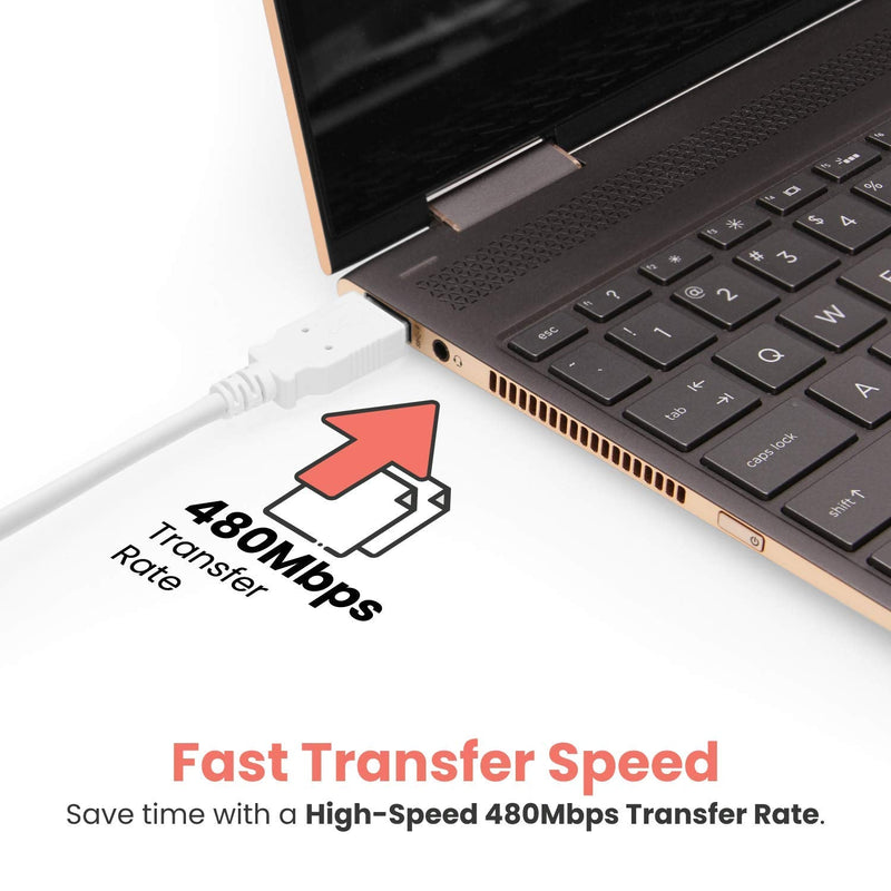 Gearmo PC to PC Data Transfer Cable - 6ft, Unlimited Uses, Built-in Software, No Installation - High Speed USB Data Transfer Between Computers - Supports Windows 11/10/8/7