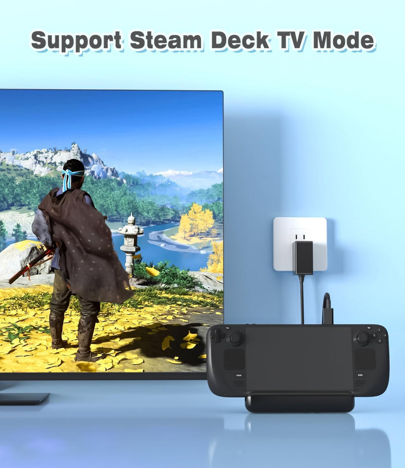 Charger for Nintendo Switch, 45W AC Adapter Power for Switch, Compatible with Switch Lite/OLED/Steam Deck, Switch Fast Charging Output 15V 3A with 5FT USB C Charger Cable, Support Switch TV Dock Mode