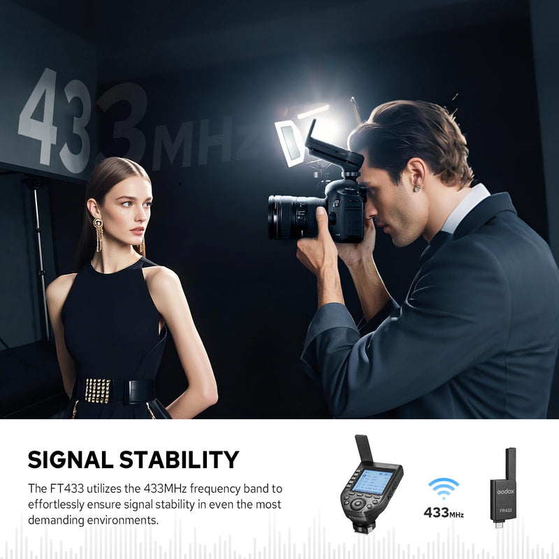 GODOX FT433S TTL Wireless Flash Trigger for Sony, Bluetooth Control Transmitter, Support Auto/Manual/Multi Flash, Compatible for Sony and Godox AD200Pro II AD600Pro II AD400Pro II and AD600BM II FT433 Flash Trigger for Sony