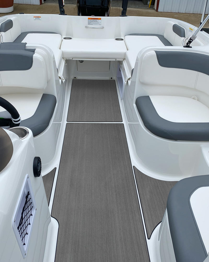 KXKZREN Boat Flooring EVA Foam Decking Sheet Mateials Non-Slip Marine Boat Deck Carpet Self-Adhesive Comfort Floor Mats for Boat Motorboat RV Yacht Kayak Cooler Top 94x16in, area 10.59 sq.ft Dark Gray with Black Backing