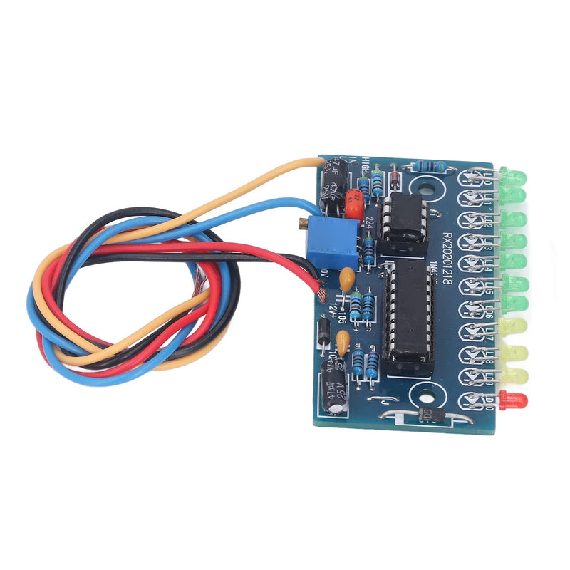 Funny 10 LED Audio Level Indicator LM3915 DIY Kit Electronic Sound Spectrum Analyzer Level Display Suite Module for Learning Electronics