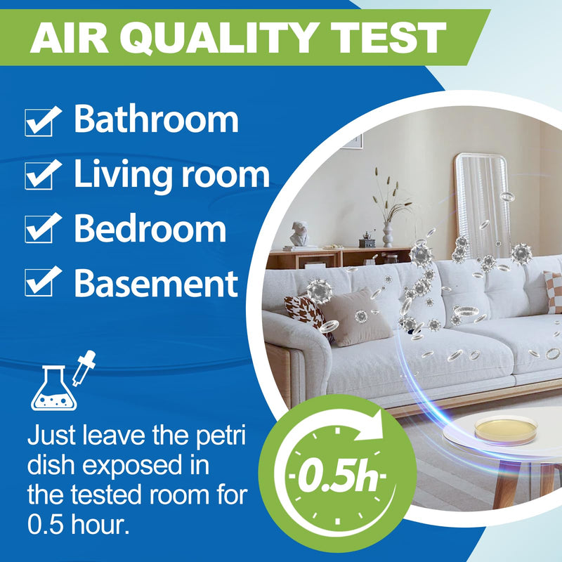Mold Test Kit for Home-Simple Mold Detection Kits, HVAC, Surface & Indoor Air Quality Testing, Fast and Reliable DIY Mold Detector for House Black Mold, Identification Guide Free Analysis (12 Pack) 12