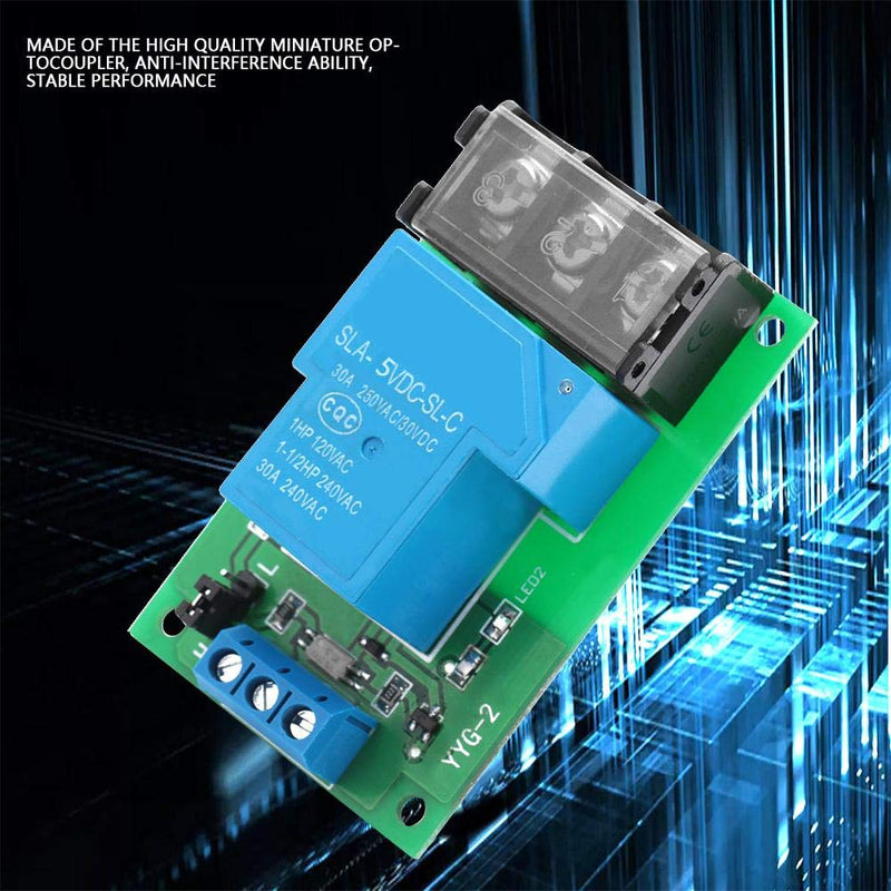 Trigger Relay Module High Performance One Way Trigger Optocoupler Isolation Relay 30A YYG-2 for High/Low Level(5VDC) 5VDC