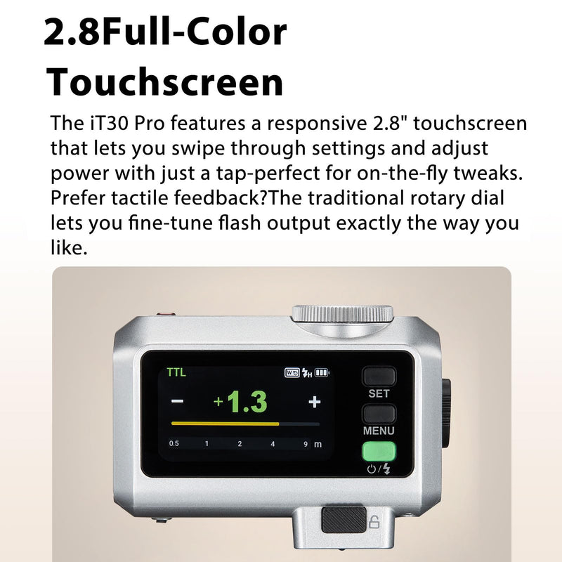 Godox Mini iT30Pro S iT30 Pro S for Sony TTL Flashlight Wireless Touch Screen Portable Flashlight HSS 1/8000 Second Compatible with Mirrorless Cameras External Flash Compatible for Sony