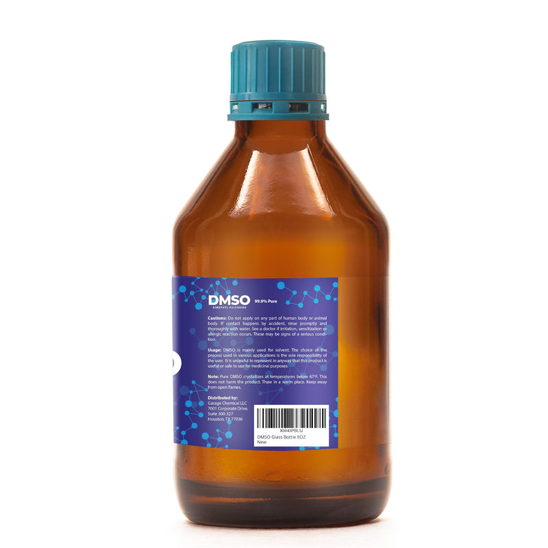 GARACHEM Pure DMSO in a Glass Bottle, Pure Liquid Dimethyl Sulfoxide 8 OZ, Non-Diluted, Low Odor