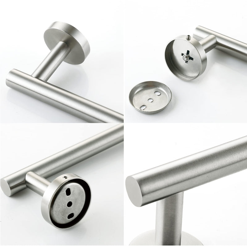 Nolimas Brushed Nickel Bath Towel Bar Single Bars Towel Rack Rod Classic Wall Mounted Stainless Steel Bathroom Toilet Kitchen Towel Bar Towel Shelf Single Layer,16inch-2 Pack 16inch 2Pack