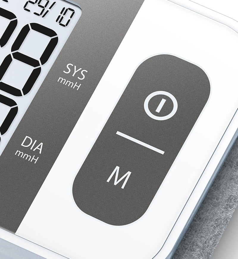 Sanitas SBC 15 Wrist Blood Pressure Monitor, Fully Automatic Blood Pressure and Pulse Monitor, Alarm for Possible Heart Rhythmia