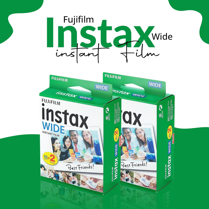 Fujifilm Instax Wide Instant Films for Fuji Instax Wide (40 Exposures) + BluebirdSales Microfiber Cleaning Cloth