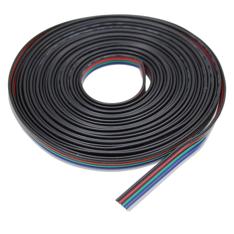 5m RGBW LED extension cable flat cable red green blue white black