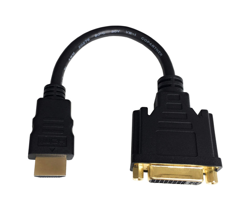 HDMI to DVI Cable, Bi-Directional HDMI Male to DVI-D(24+1) Female Adapter, 4k DVI to HDMI Conveter (1 Pack, DVI-D) 1 Pack