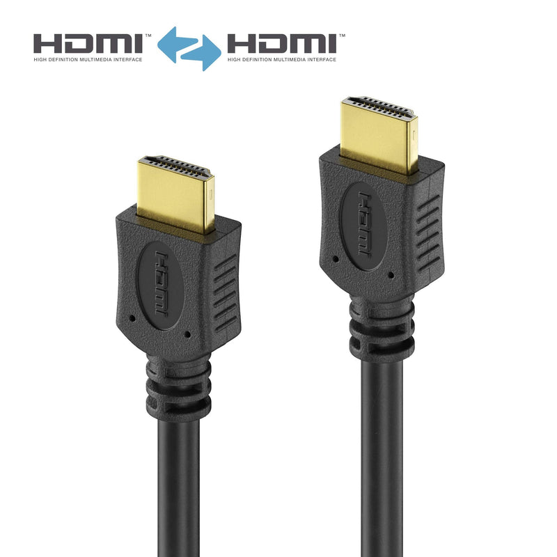 conecto HDMI cable HIGH Speed with Ethernet (gold-plated plugs, 4K, Ultra-HD, Full HD 1080p, 3D) 1.5m black