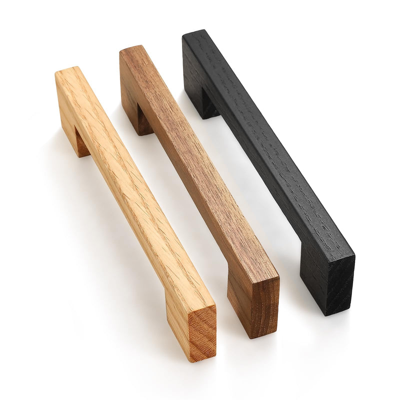 Walnut Square 5 in 2 pcs Wooden Drawer Pulls Handle pulls for cabinets Kitchen Cabinet Drawer pulls Cabinet Door Pull Walnut Square