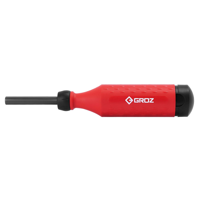 Groz 15-in-1 Screwdriver | Retractable Bit Cartridge | Palm Saver Cap | Easy Guide Collar | Tamperproof | #33715