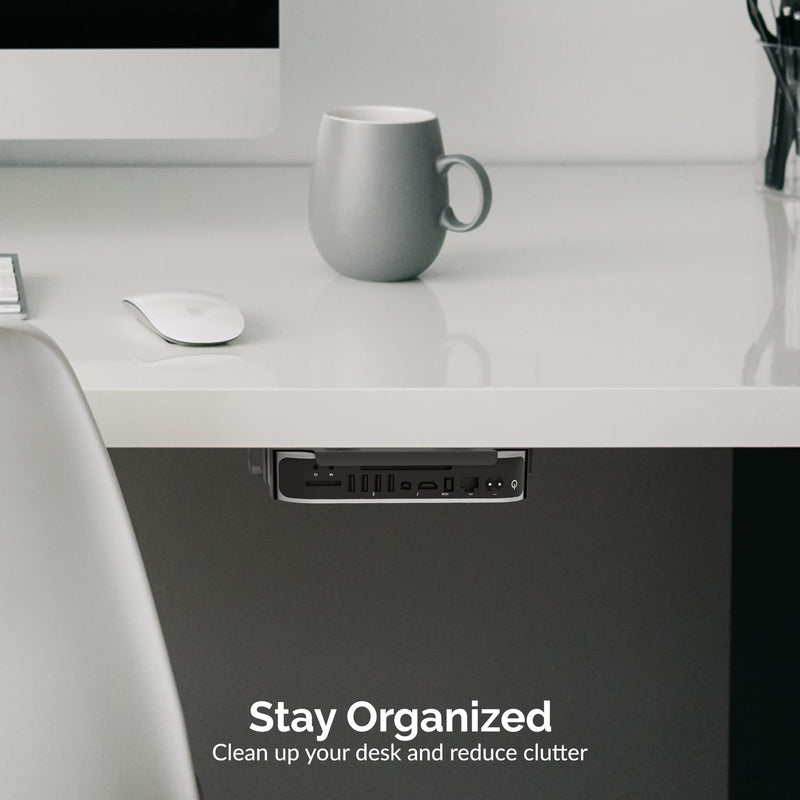 SABRENT Mac Mini VESA Mount/Wall Mount/Under Desk Mount [Black] (BK-MABM) Black