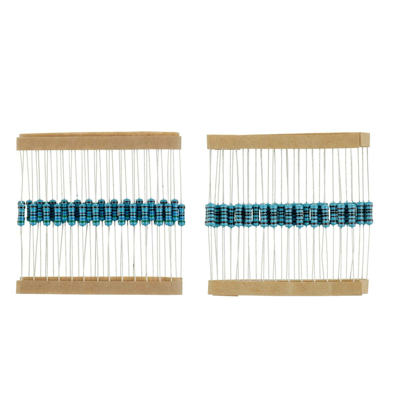 BOJACK Resistors Assortment Kit 1 Ohm - 1M Ohm 1/2W Metal Film Resistor Kit (25 Values 1000 Pieces) 1/2 W