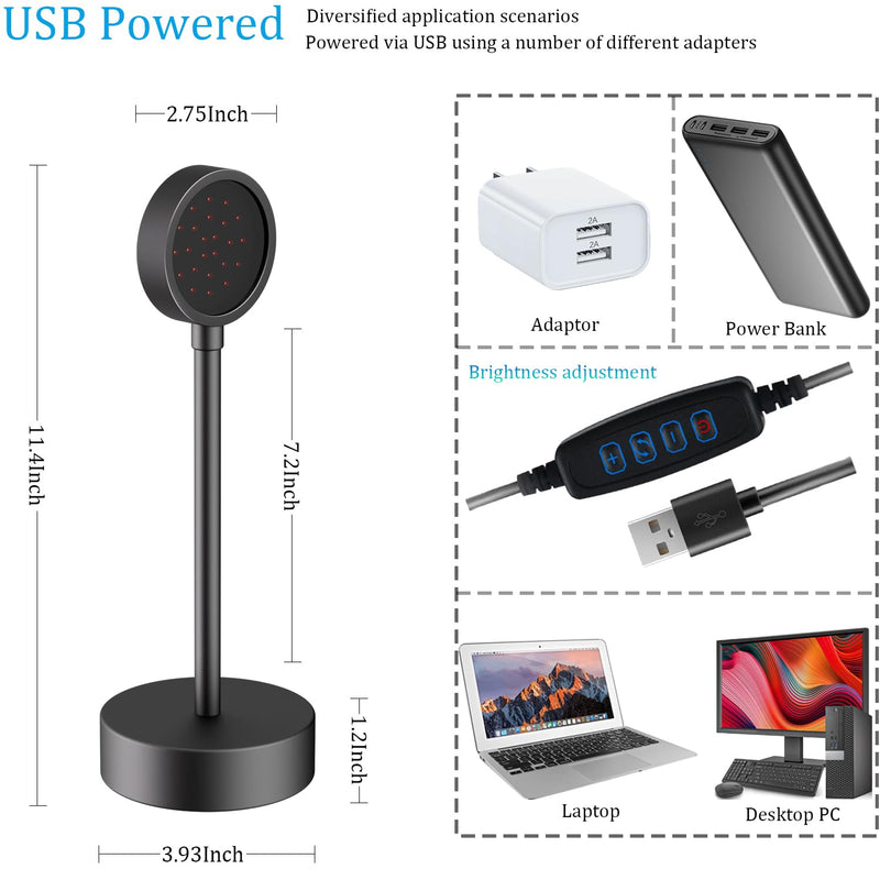 IR Light for VR - Compatible with Quest 3s, Quest 3,Quest 2, Quest, PSVR2, Desktop IR Fill Illuminator, Enhanced Hand Tracking, Improved Handle Sensitivity, Full Body Tracking,USB Interface Adapter Included