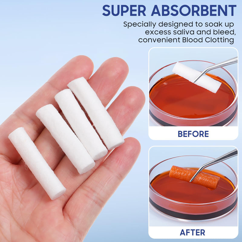 Healifty Pack of 250 Nosebleed Stoppers Dental Cotton Rolls Made of Natural Cotton with High Absorbency for Children and Adults