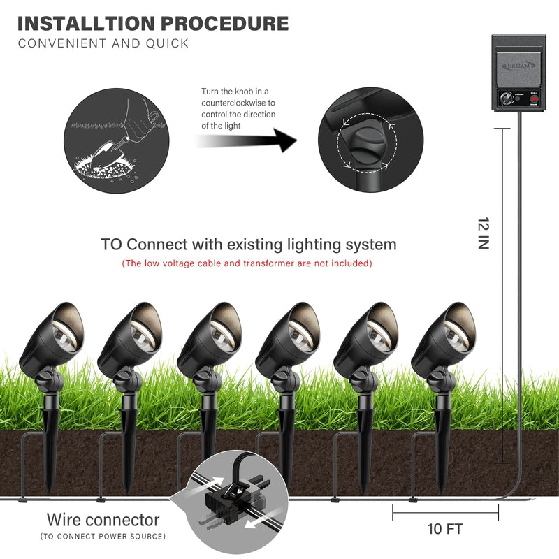 Malibu 11 Watt Floodlight Landscape Lighting Outdoor Spotlight Waterproof Lighting for Driveway, Yard, Lawn, Flood, Garden, Outdoor Lighting 8401-2650-01 1 Pack