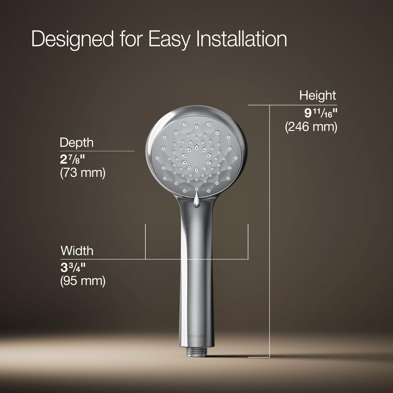 Kohler 72420-G-CP Awaken® B90 Three-function handshower, 1.75 gpm, Polished Chrome