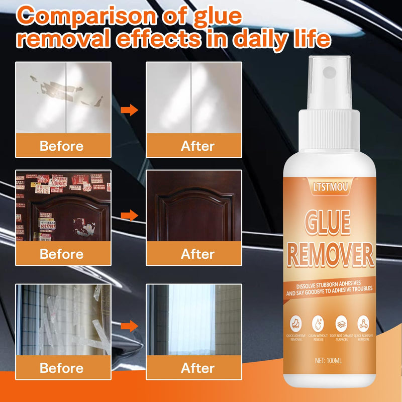 Sticker Remover, Adhesive Remover, Label Remover Spray 100 ml | Superglue remover, adhesive residue remover car, quickly removes stubborn adhesive residue, removes stubborn residue